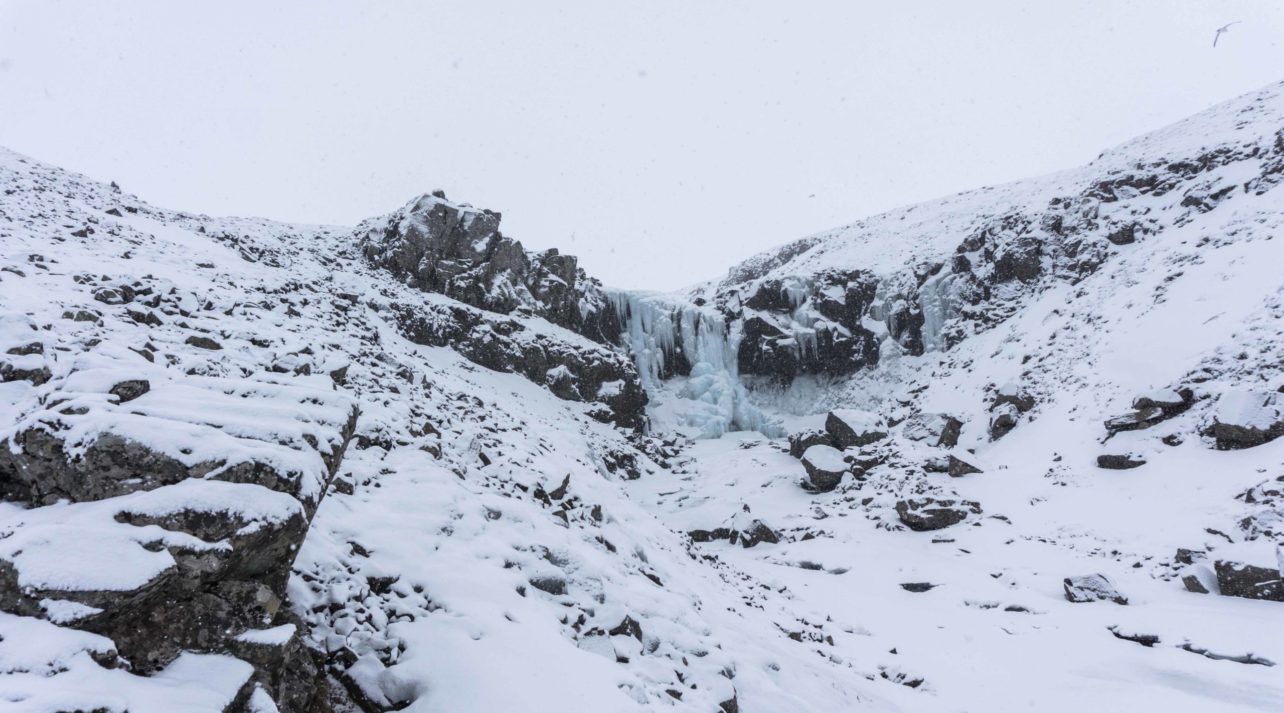 DSC02426-1 Icy waterfall, waterfall, Iceland, winter, guided tours, super jeep tour,